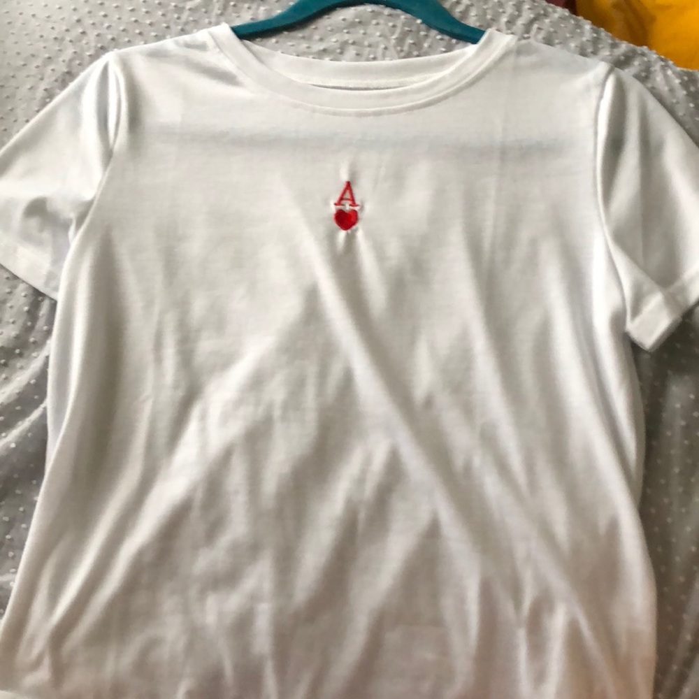 white tee